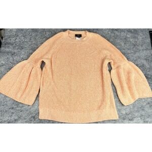 G By Giuliana Women's‎ M Orange Knit Pullover Sweater Bell Sleeve Fall Halloween